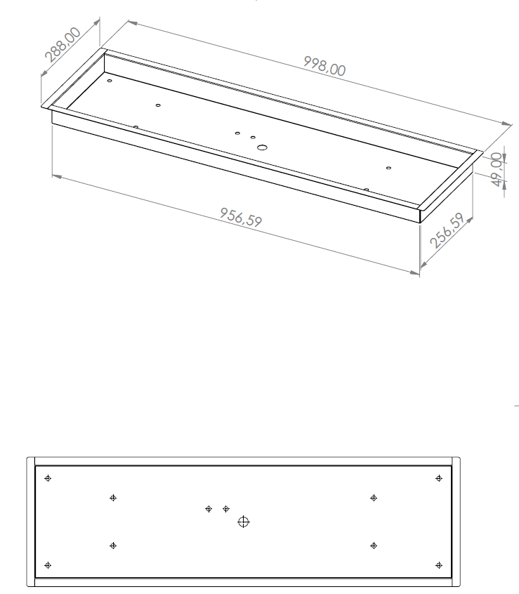 Korflame 100 Cm Dikdörtgen Lpg Gazlı Brülör