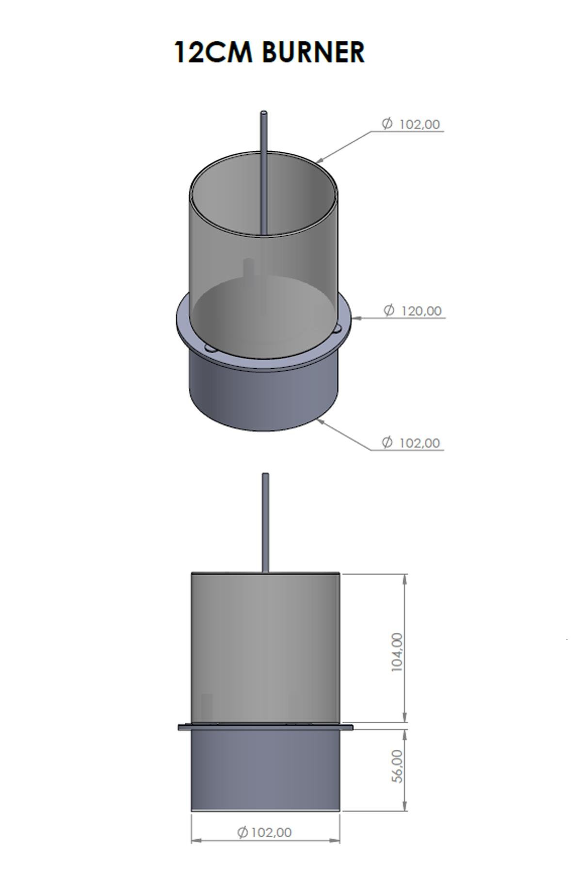 Korflame 12cm Round-Shaped Bioethanol Burner