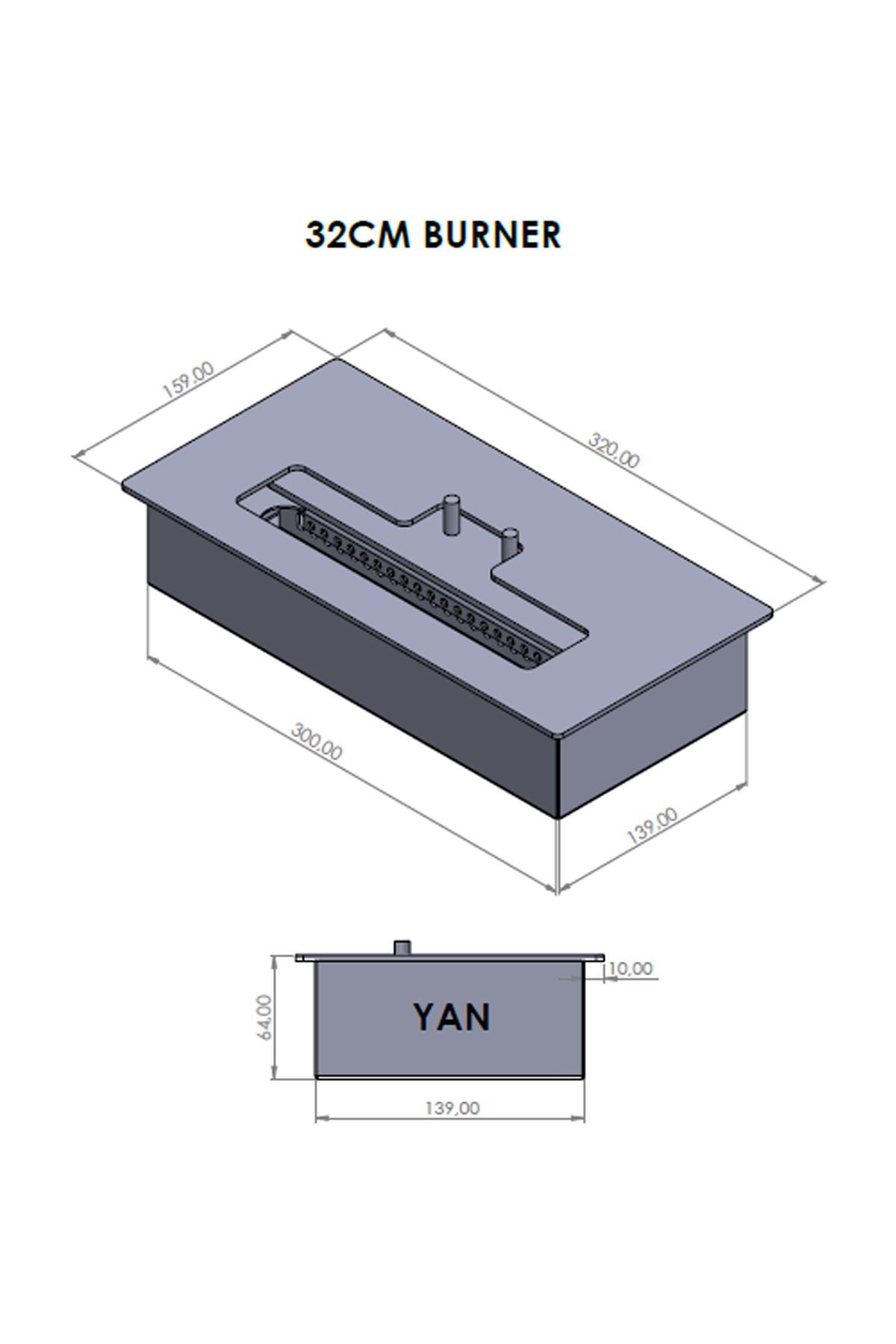 Korflame 32cm Bioetanol Şömine Burner