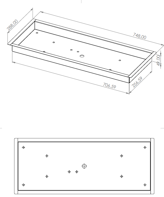 Korflame 75 Cm Dikdörtgen Lpg Gazlı Brülör