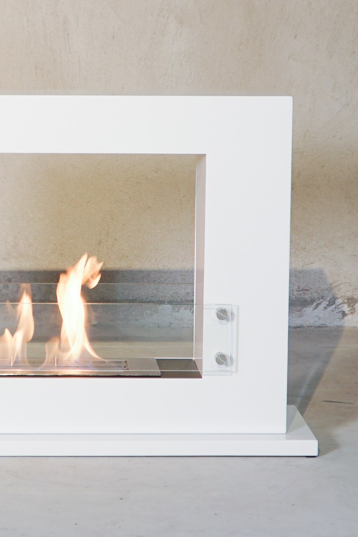 Korflame Supporto Beyaz Bioetanol Şömine