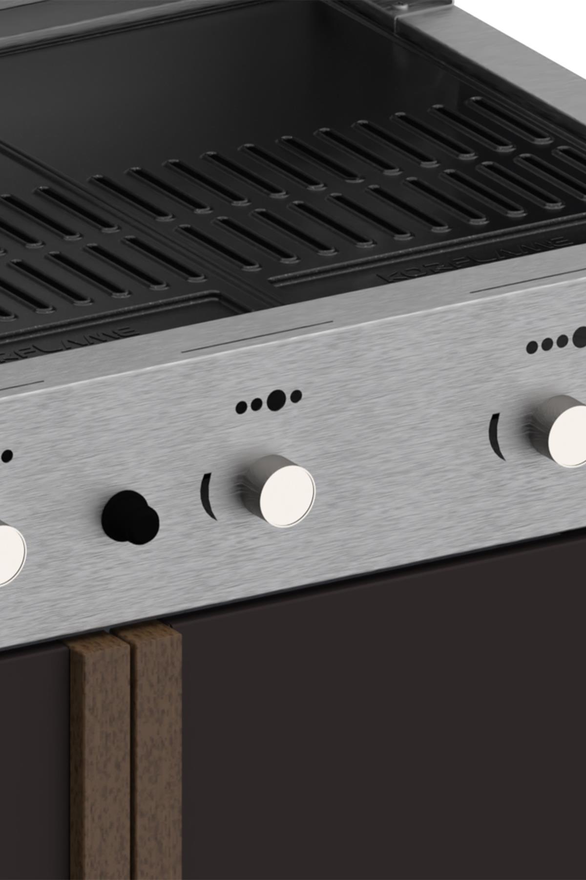 Pure Cooker - 4 Burner Gas Grill with Cabinet