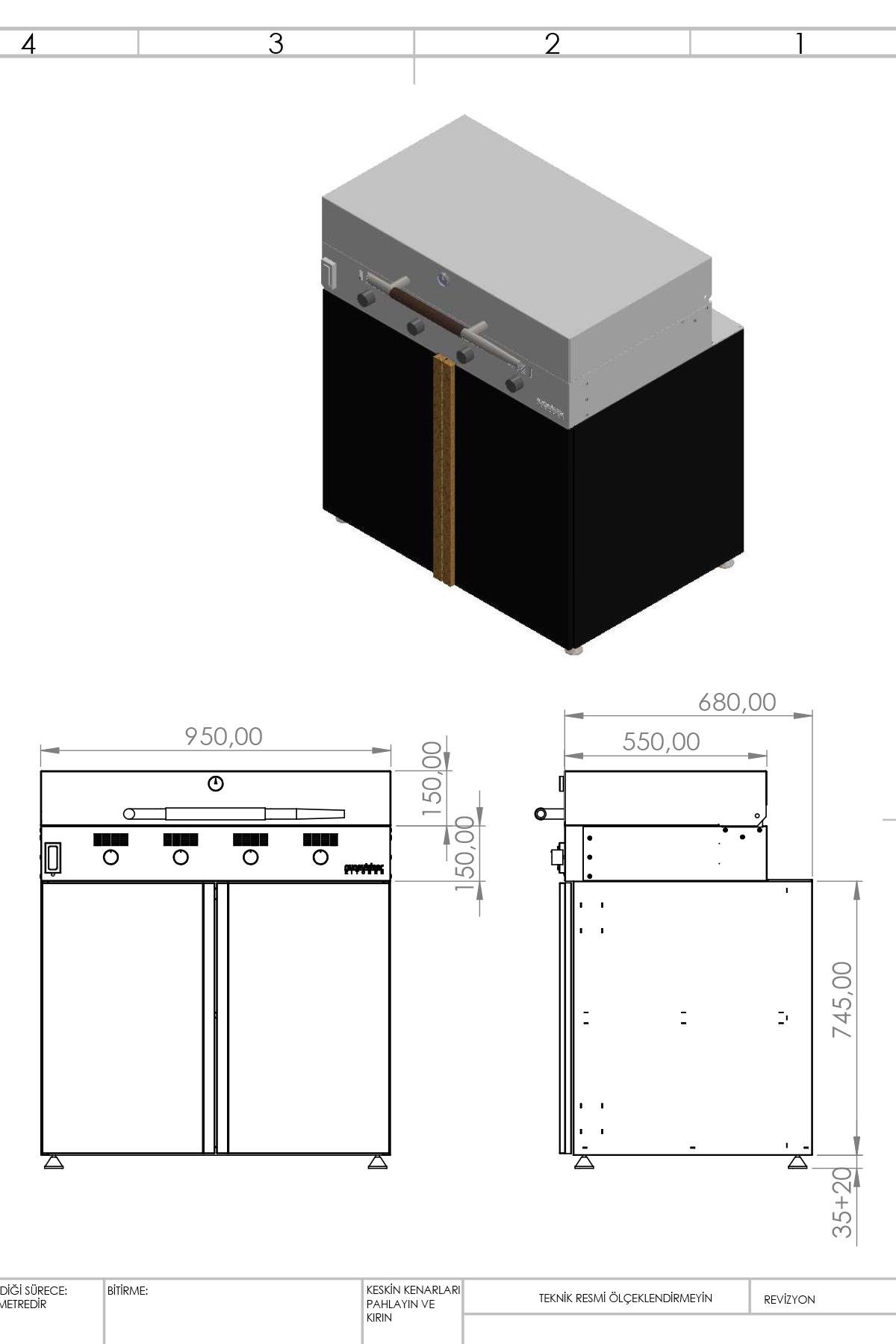 Pure Cooker - 4 Burner Gas Grill with Cabinet