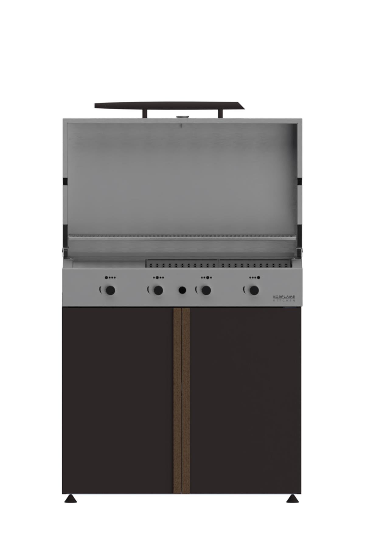 Pure Cooker - 4 Burner Gas Grill with Cabinet