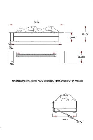 70 Cm 3D Electric Fireplace