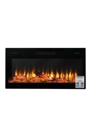 Korcam 100 S - Wall Mounted Electric Fireplace Insert with Heater
