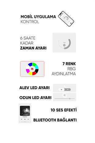 Korcam 160 Wall Mounted Electric Fireplace Insert without Heater