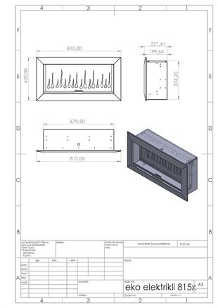 Korcam 80 Wall Mounted Electric Fireplace Insert without Heater