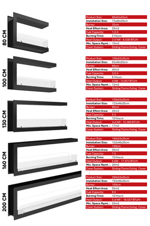 Korflame 130cm Epi Bioetanol Şömine