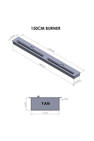 Korflame 150cm Bioetanol Şömine Burner