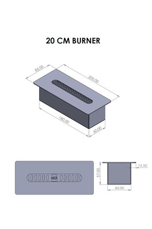 Korflame 20cm Bioetanol Şömine Burner