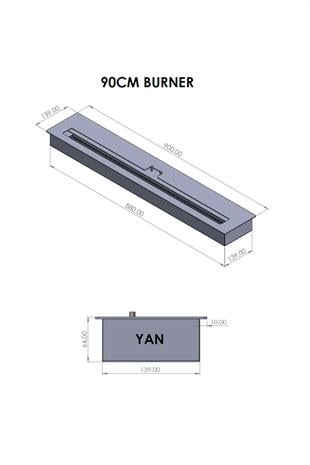 Korflame 90cm Bioethanol Burner