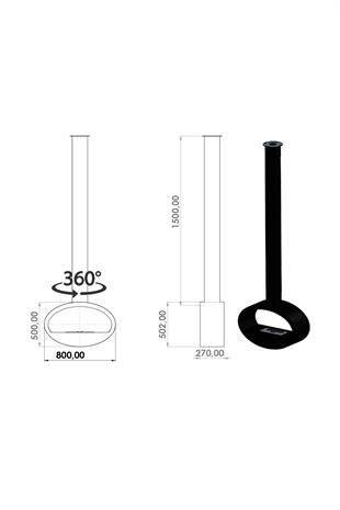 Korflame Fuoco Tavan Asma Bioetanol Şömine