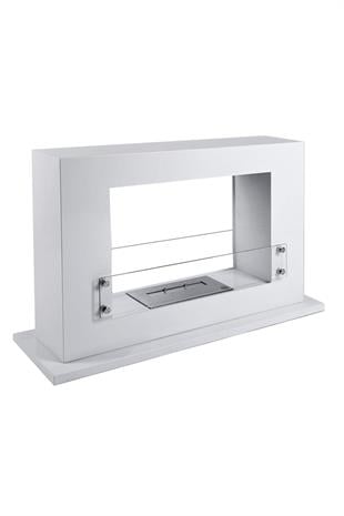 Korflame Supporto Beyaz Bioetanol Şömine