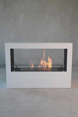 Korflame Tesoro Beyaz Bioetanol Şömine