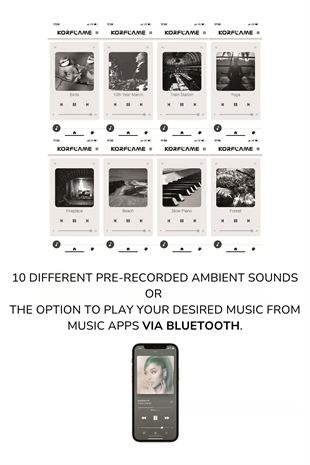 Kormet 130 Wall Mounted Electric Fireplace Insert without Heater