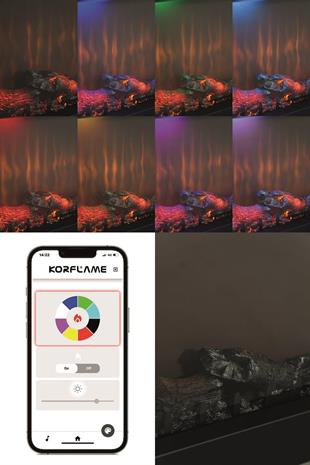 Korcam 200 Wall Mounted Electric Fireplace Insert without Heater