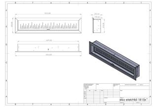 Kormet 180 Wall Mounted Electric Fireplace Insert without Heater