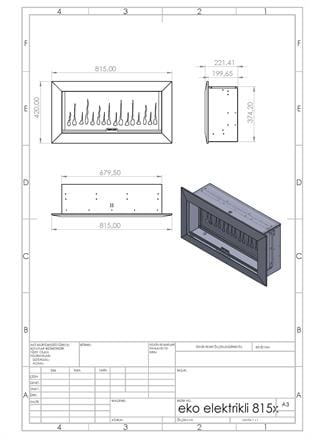 Kormet 80  Wall Mounted Electric Fireplace Insert without Heater