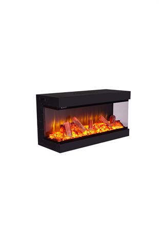 Korvista - 100 cm Three Open Electric Fireplace