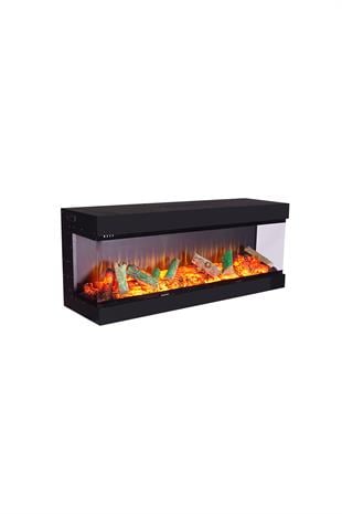 Korvista - 130 cm Three Open Electric Fireplace
