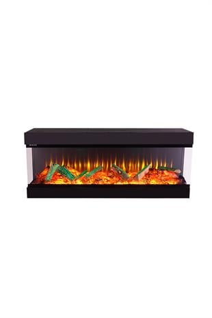 Korvista - 130 cm Three Open Electric Fireplace