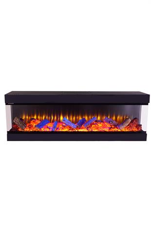 Korvista - 160 cm Three Open Electric Fireplace