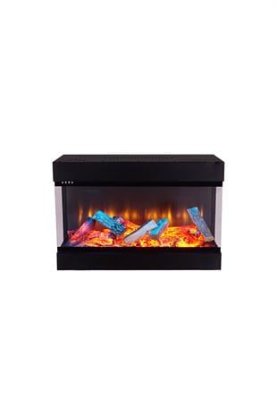 Korvista - 80 cm Three Open Electric Fireplace