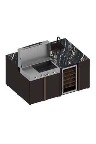 Pure 180X136 Cm Ada Bahçe Mutfağı - 4444 - 4 Modül