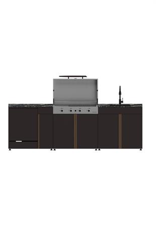 285cm Pure Bahçe Mutfak Seti - 3005 - 3 Modül