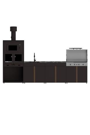 380cm Pure Bahçe Mutfak Seti - 9002 - 4 Modül