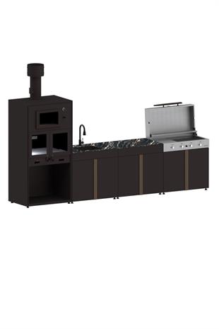 380cm Pure Bahçe Mutfak Seti - 9002 - 4 Modül