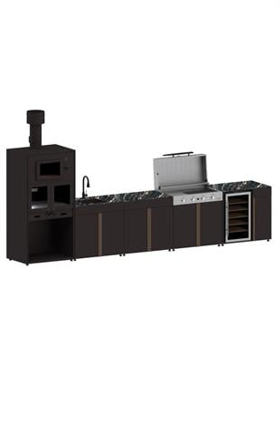 475cm Pure Bahçe Mutfak Seti - 9006 - 5 Modül