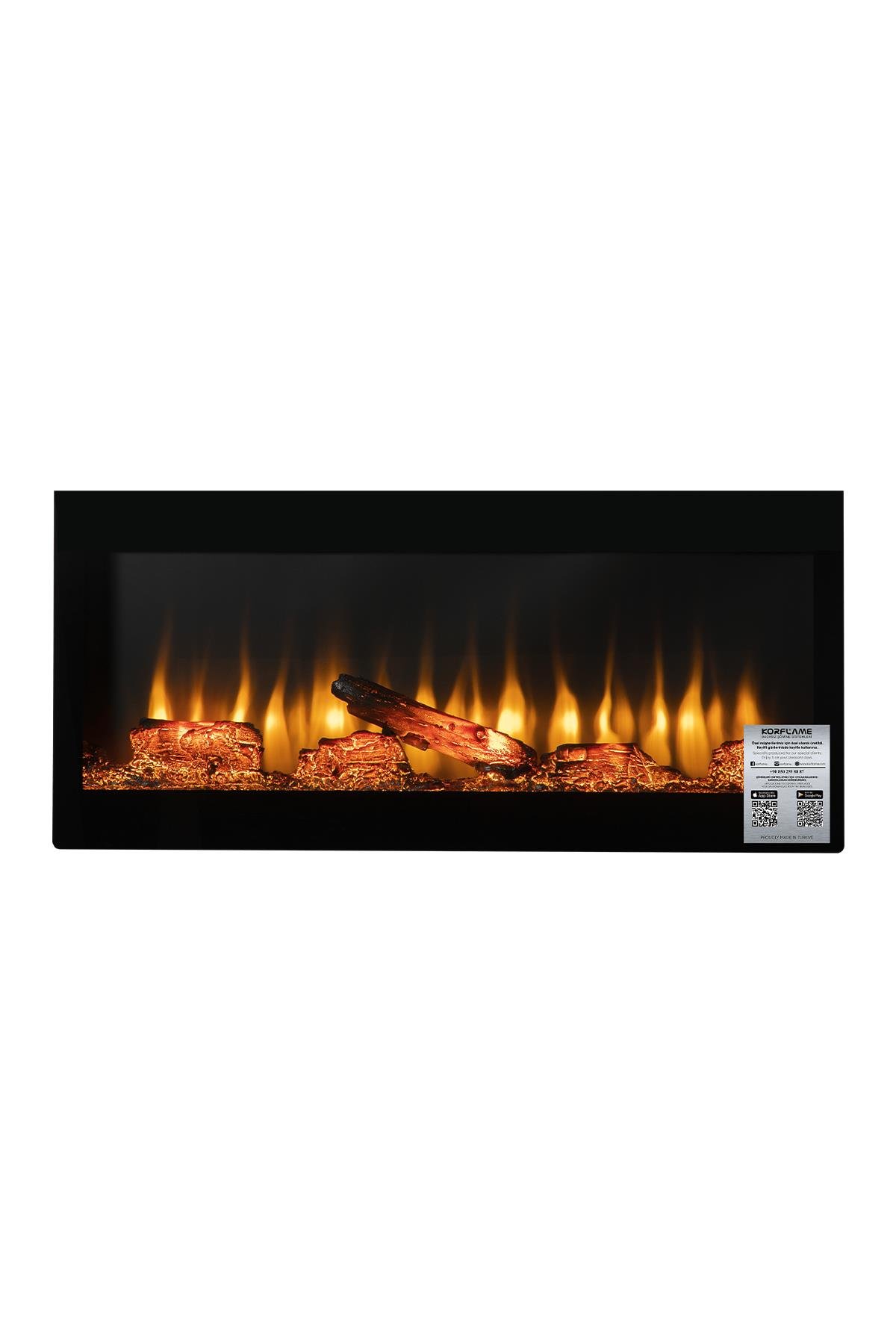 Korcam 100 Wall Mounted Electric Fireplace Insert without Heater