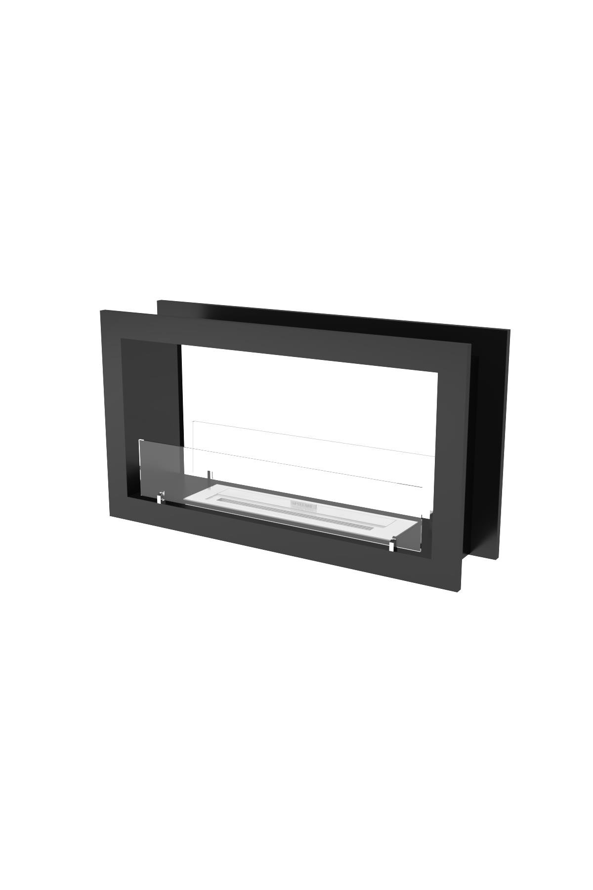 Korflame Çift Taraflı 100 Cm Bioetanol Şömine