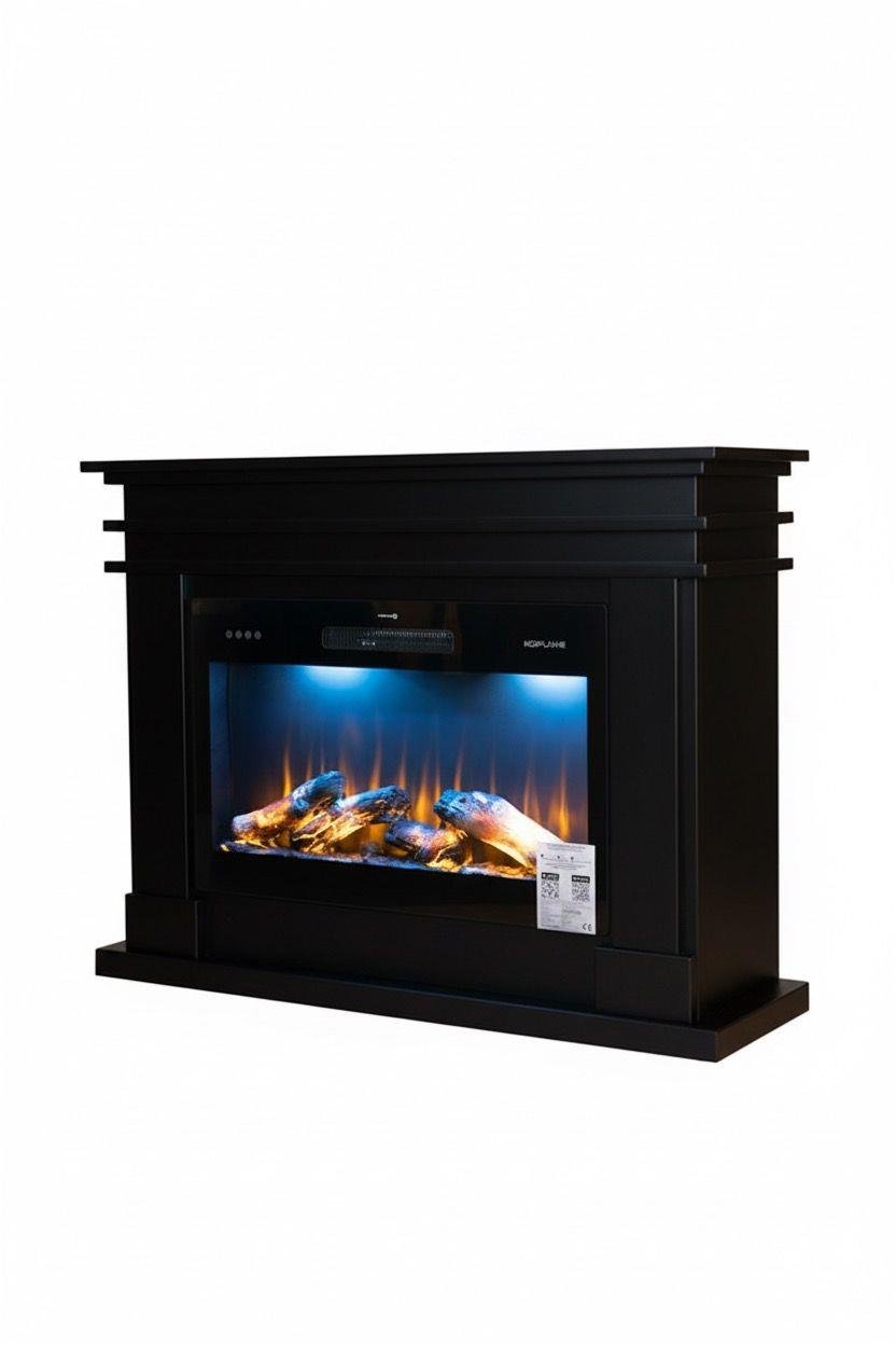 Lavoro Siyah Giydirmeli Elektrikli Şömine