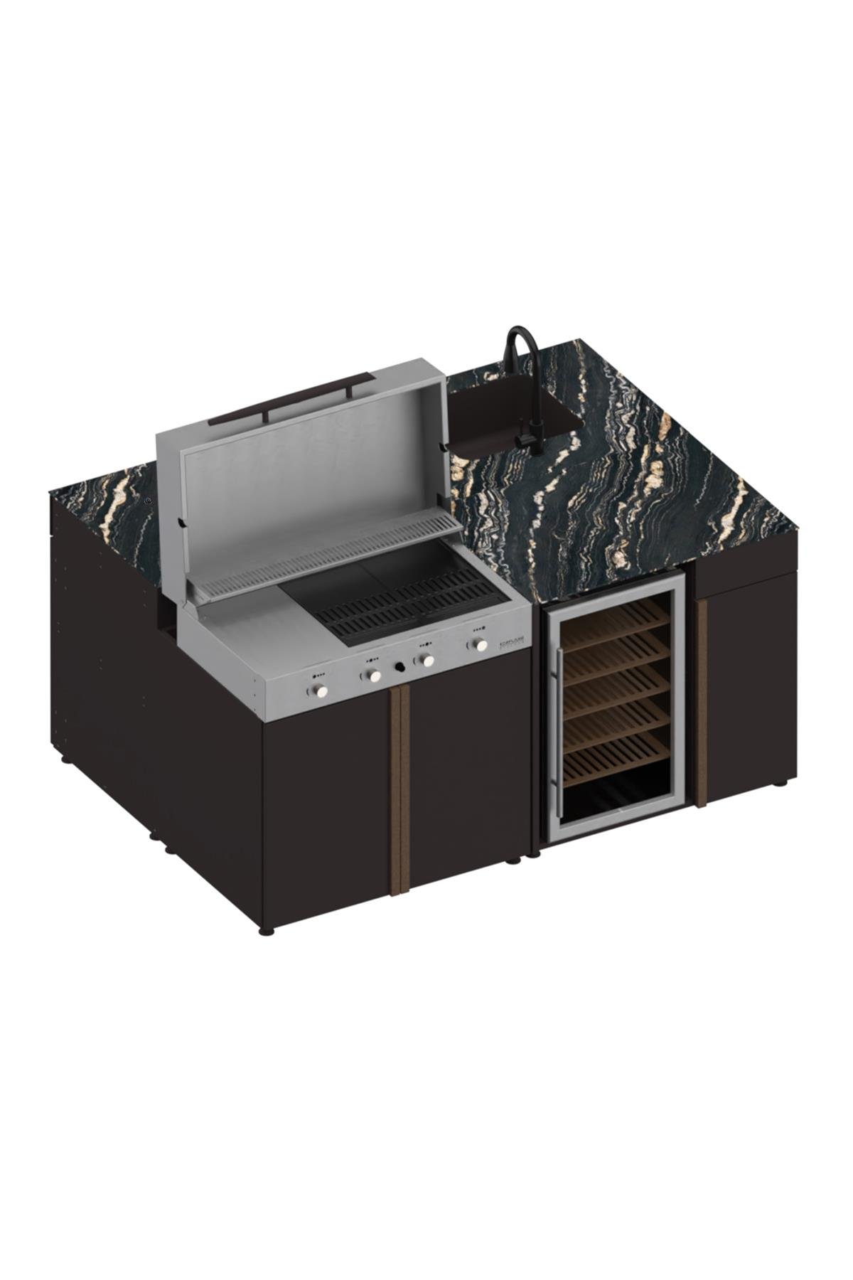 Pure 180X136 Cm Ada Bahçe Mutfağı - 4444 - 4 Modül