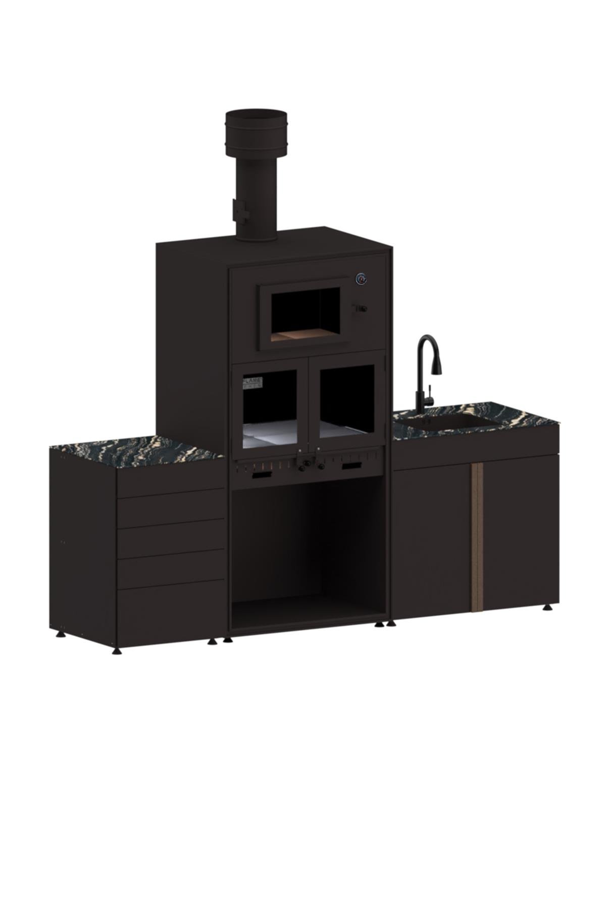 250cm Pure Bahçe Mutfak Seti - 3105 - 3 Modül