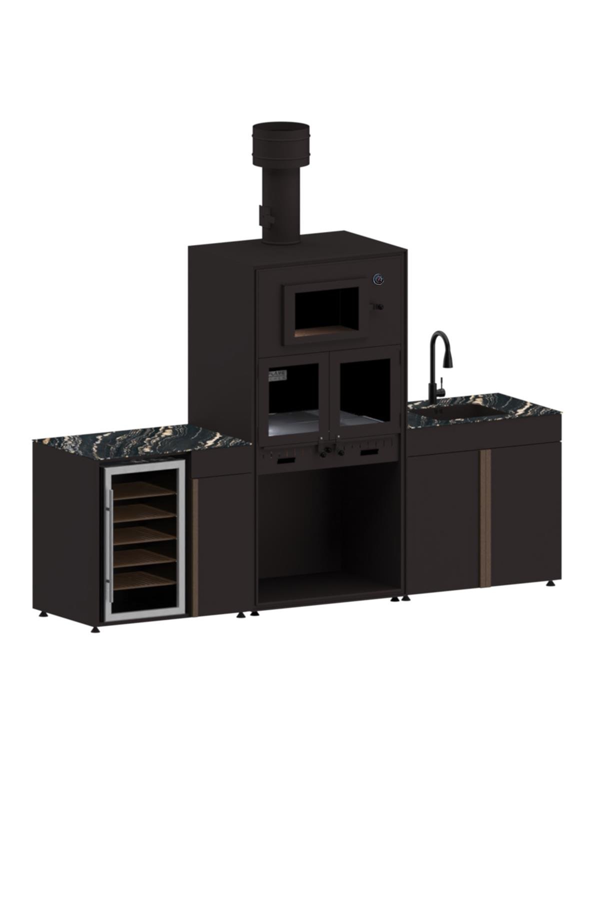 285cm Pure Bahçe Mutfak Seti - 3103 - 3 Modül