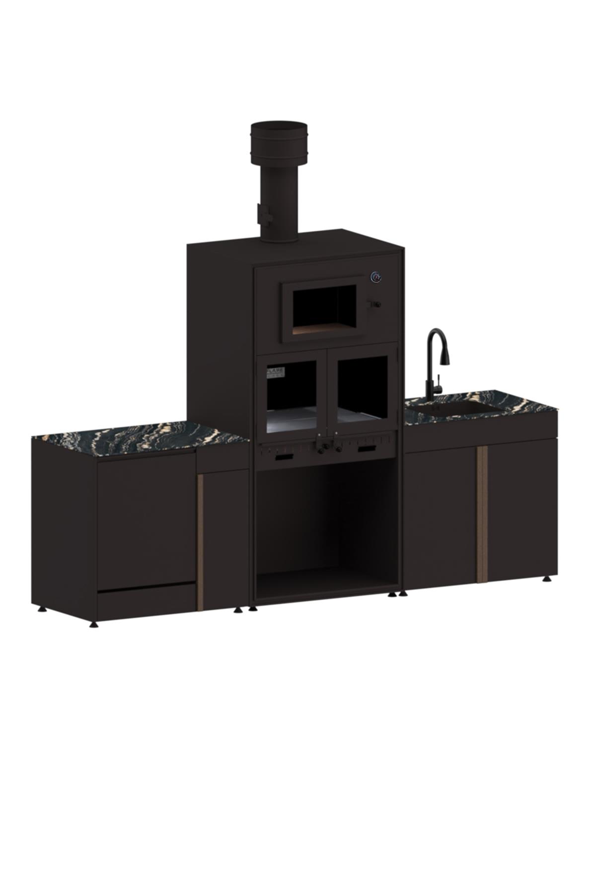 285cm Pure Bahçe Mutfak Seti - 3104 - 3 Modül