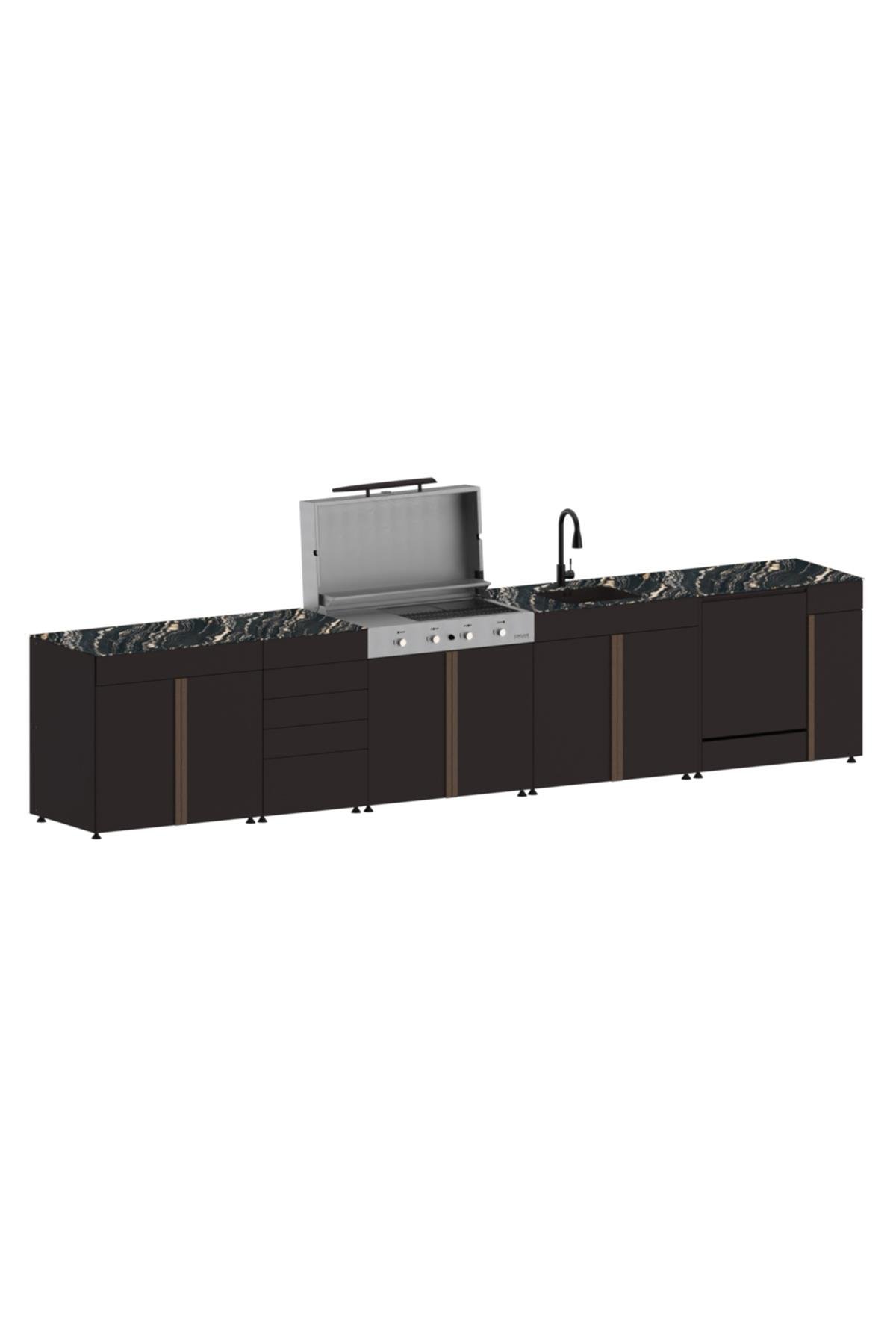 440cm Pure Bahçe Mutfak Seti - 5006 - 5 Modül