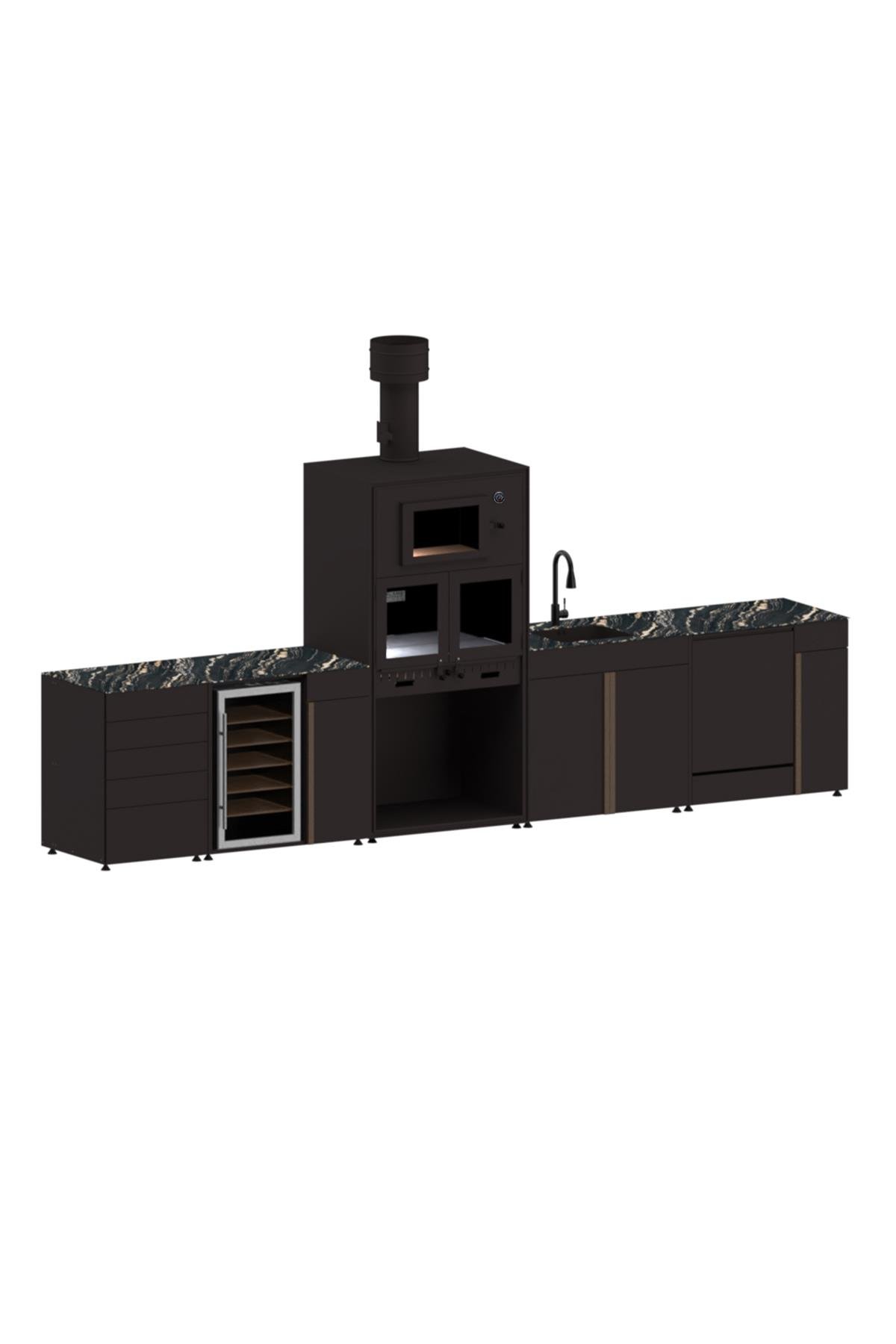 440cm Pure Bahçe Mutfak Seti - 5106 - 5 Modül