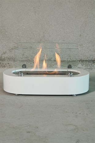 Korflame Notte White Table Top Fireplace