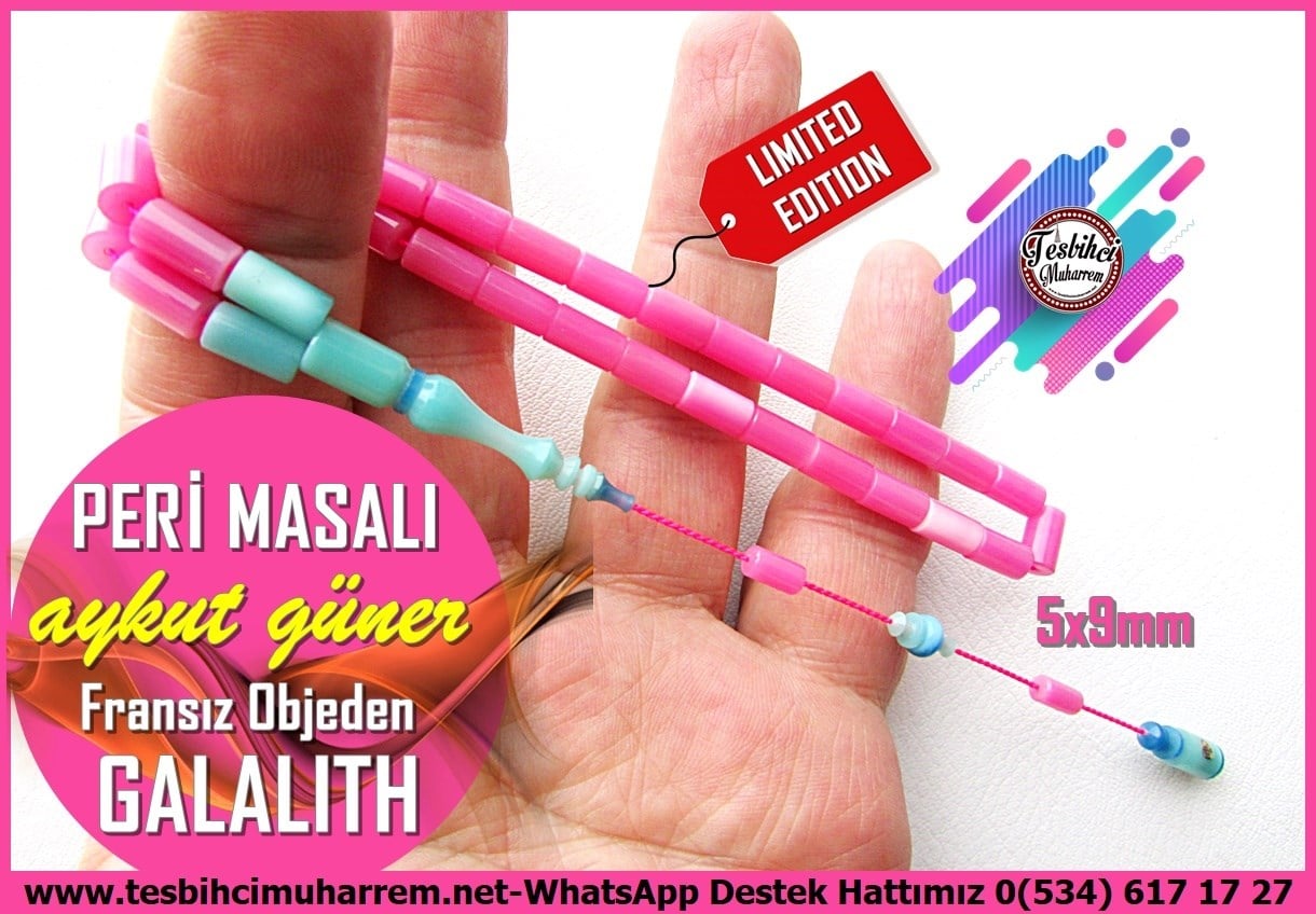 Katalin Ve Bağa TesbihlerTM14309Aykut Güner Usta İmzalı Pembe Turkuaz Kesme Galalith Tespih I Fransız Objeden Peri Masalı TesbihPembe Turkuaz Kesme Galalith Tespih I Fransız Objeden Peri Masalı Tesbih 
