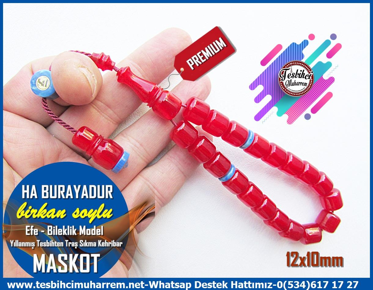 Bordo Kehribar TesbihlerTM13456Birkan Soylu Usta El İşçiliği Tespih | Maskot Sıkma Kehribar, Eski Usül Osmanlı Form, Bileklik Vişne 