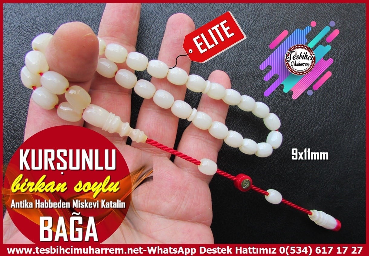 Katalin Ve Bağa TesbihlerTM14413Birkan Soylu Usta İmzalı Beyaz Hamur Miskevi Bağa Tespih I Eski Usül Fıçı Kesim Katalin Kurşunlu TesbihBeyaz Hamur Miskevi Bağa Tespih I Eski Usül Fıçı Kesim Katalin Kurşunlu Tesbih