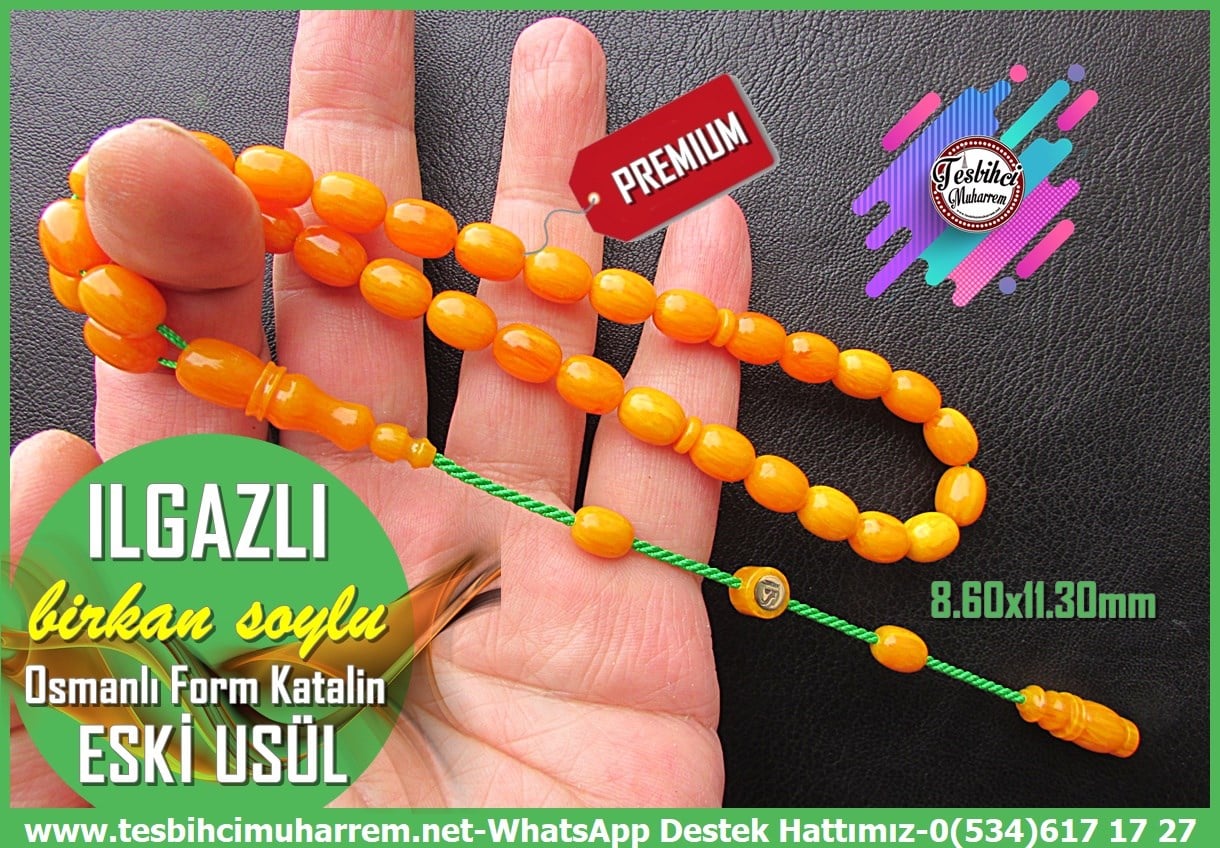 Katalin Ve Bağa TesbihlerTM14232Birkan Soylu Usta İmzalı Kayısı Renk Eski Usül Katalin Tespih I Osmanlı Form Ilgazlı TesbihKayısı Renk Eski Usül Katalin Tespih I Osmanlı Form Ilgazlı Tesbih 