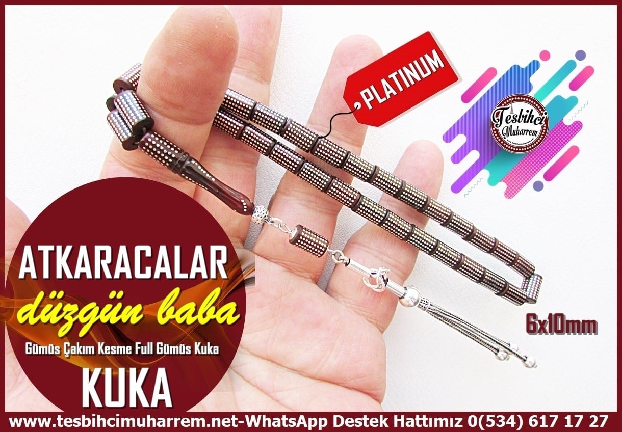 GÜMÜŞ KAKMATM14420Düzgün Baba Usta Dizayn Gümüş Çakım Kesme Kuka Tesbih I Full Gümüş Püskül Atkaracalar TesbihGümüş Çakım Kesme Kuka Tesbih I Full Gümüş Püskül Atkaracalar Tesbih