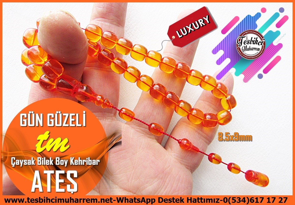 Maskot, Bileklik ve Bürokrat TespihlerTM14180Emre Ersöz Usta Tespih Bürokrat Ateş Kehribar I El Boy Fıçı Kesim Saydam Çay Rengi Gün Güzeli TesbihTespih Bürokrat Ateş Kehribar I El Boy Fıçı Kesim Saydam Çay Rengi Gün Güzeli Tesbih