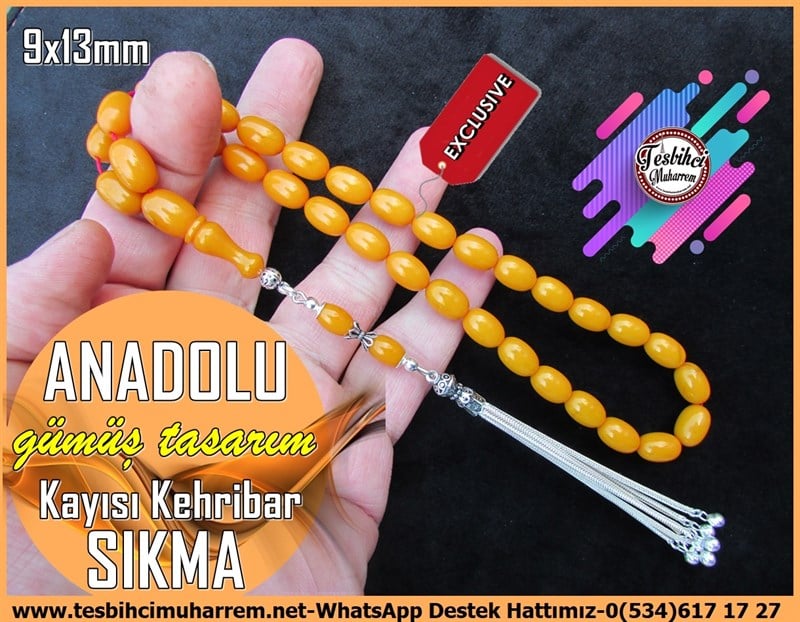 Sarı Ton TesbihlerTM12154İpek Gümüş Püsküllü Badem Kesim Kayısı Sıkma Kehribar Tesbih Anadoluİpek Gümüş Püsküllü Badem Kesim Kayısı Sıkma Kehribar Tesbih Anadolu
